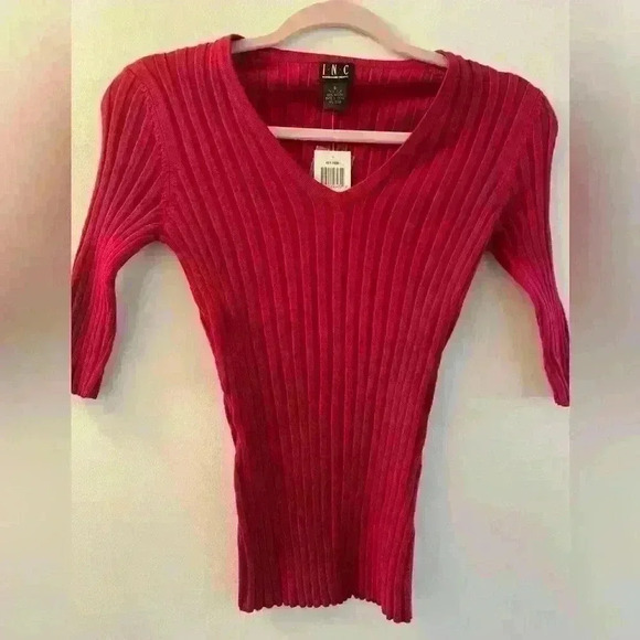 INC Sweater Red Sweater NWT - Picture 1 of 3